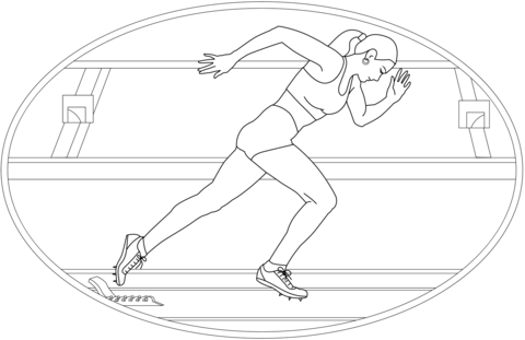 Track And Field Coloring Page